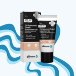 the derma co 1 percent hyaluronic tinted sunscreen gel spf 60 pa++++ with zinc oxide and titanium dioxide