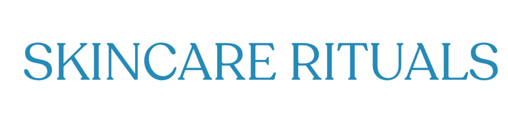 Skincare products in Kurukshetra Skincare Rituals classic serif logo solid blue typography
